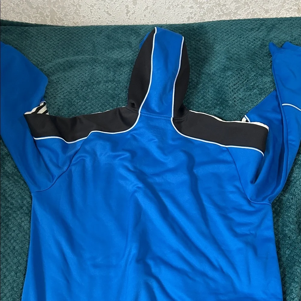 Adidas Royal Blue Hoodie with Black and White Accents - Picture 2 of 6